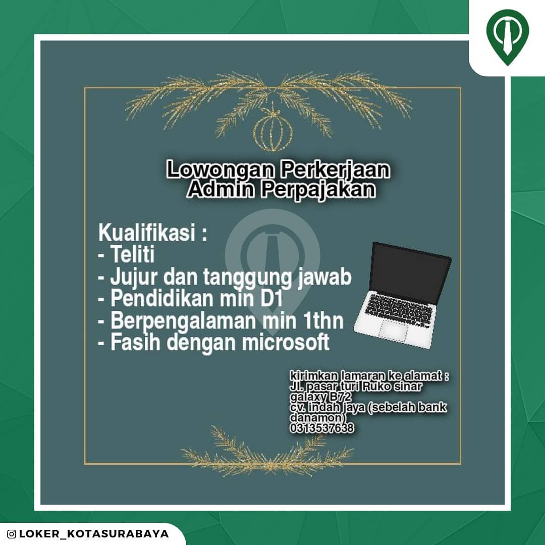 LOKER CV. INDAH JAYA
Perusahaan kami bergerak di bidang houseware. Silahkan kiri...