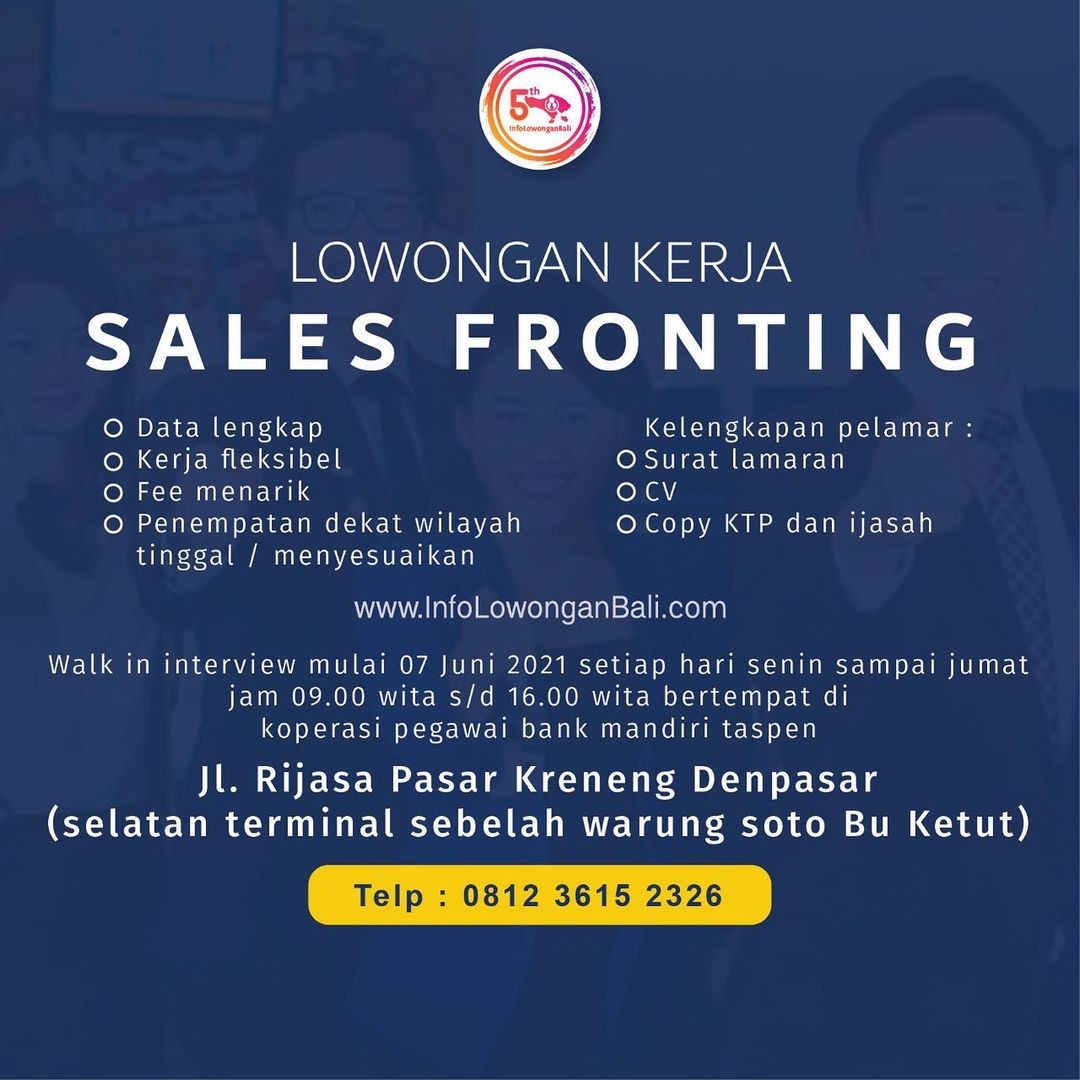 Koperasi pegawai bank mandiri taspen membutuhkan sales fronting memasarkan kredi...