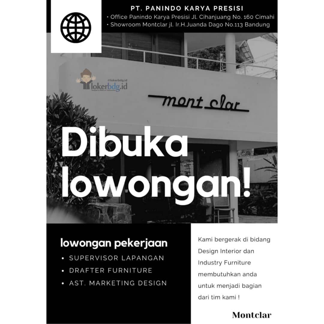 PT. PANINDO KARYA PRESISI
.
We are hiring
- SUPERVISOR LAPANGAN
- DRAFTER FURNIT...