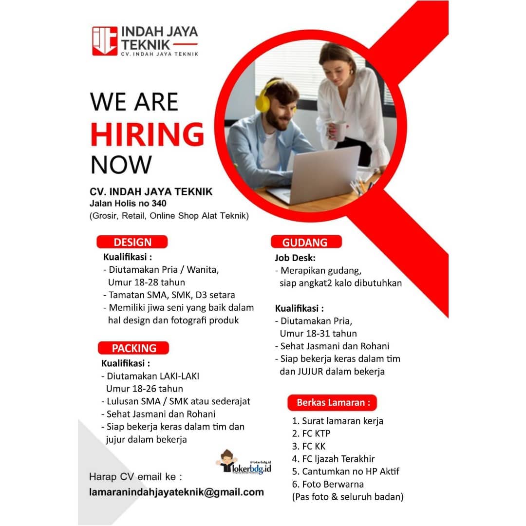 CV. INDAH JAYA TEKNIK
Jalan Holis no 340
(Grosir, Retail, Online Shop Alat Tekni...