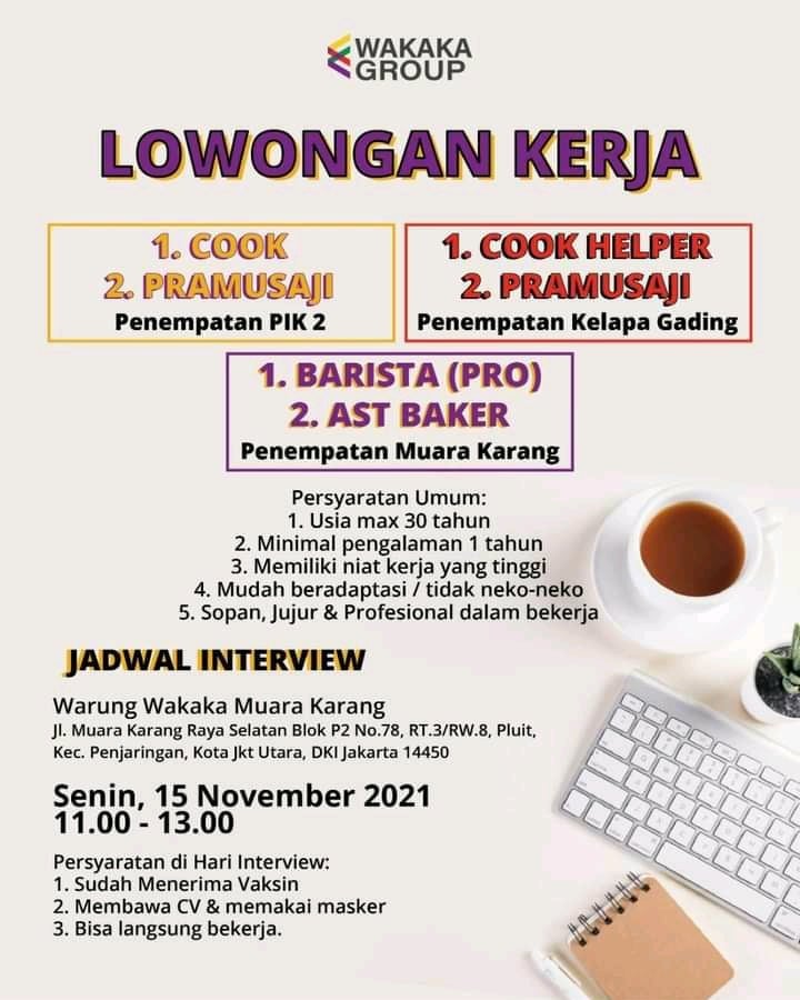 ((WALKIN INTERVIEW WAKAKA GROUP)) 

PT. WAKAKA GROUP membuka kesempatan Walkin I...