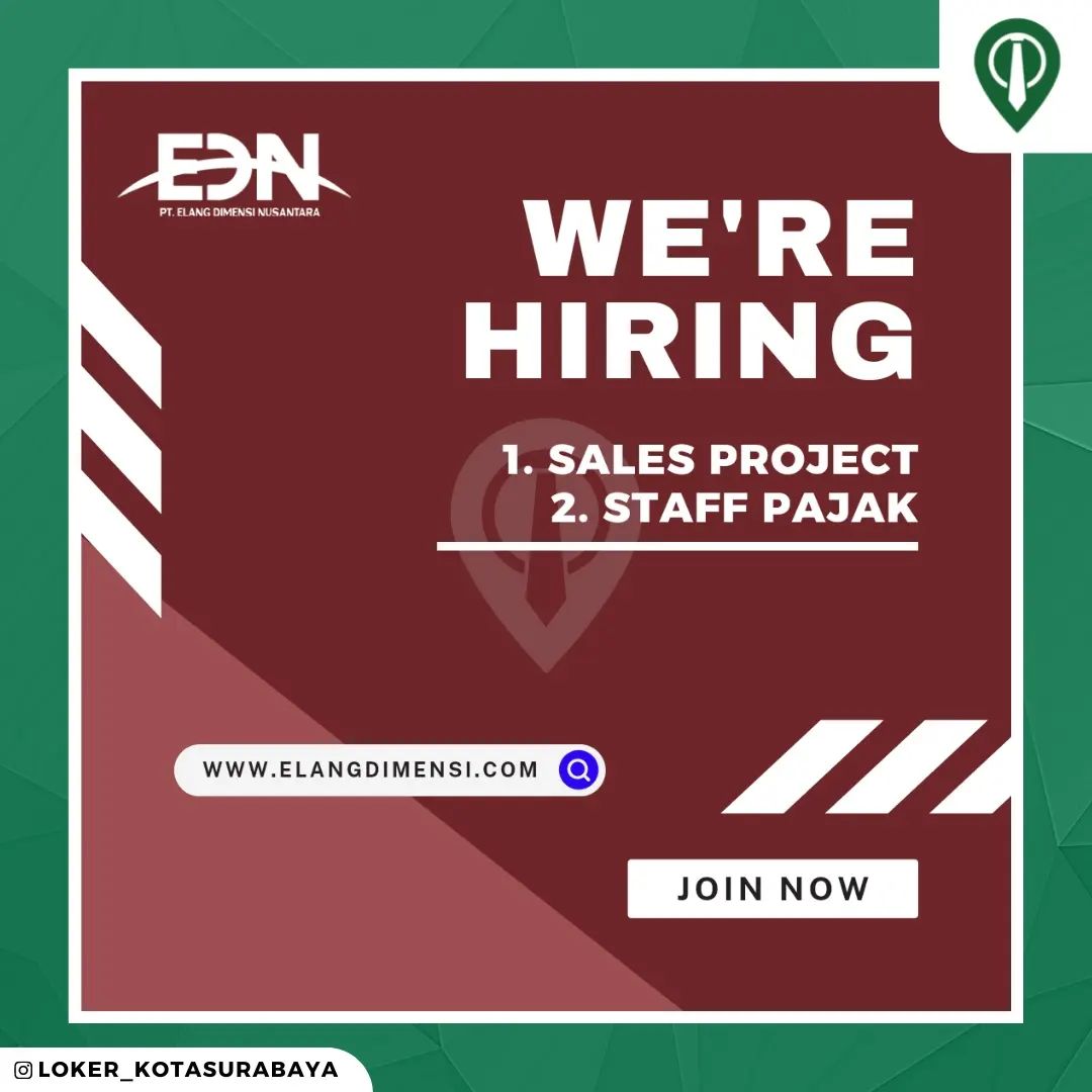 LOWONGAN KERJA !!!
Kami perusahaan IT PT. Elang Dimensi Nusantara membuka kesemp...