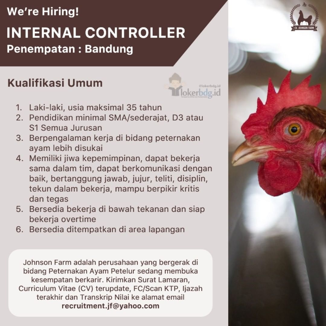Johnson Farm adalah perusahaan yang bergerak di bidang Peternakan Ayam Petelur s...