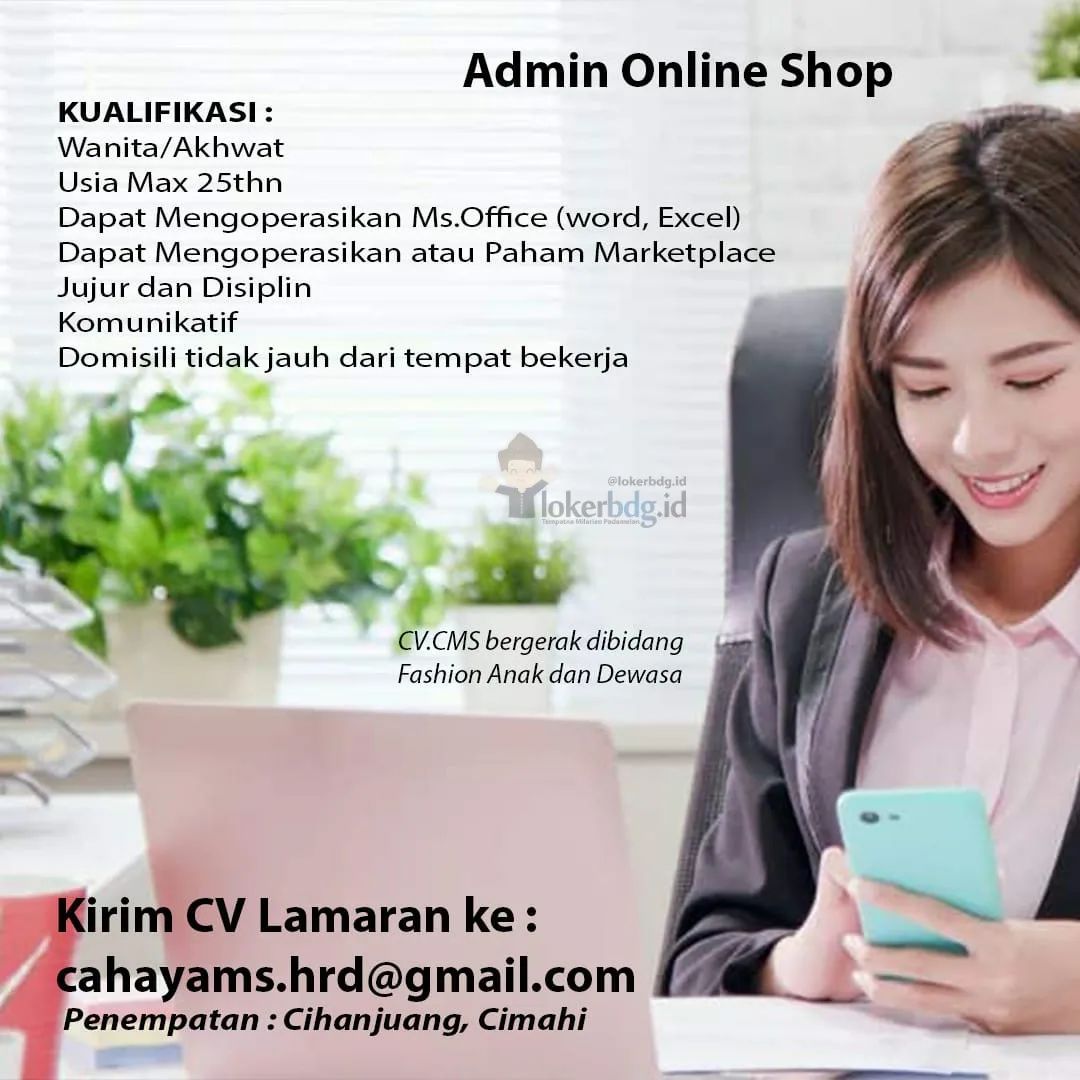 CV. Cahaya Media Sejahtera
Bergerak dibidang Fashion Anak dan Dewasa

We are hir...