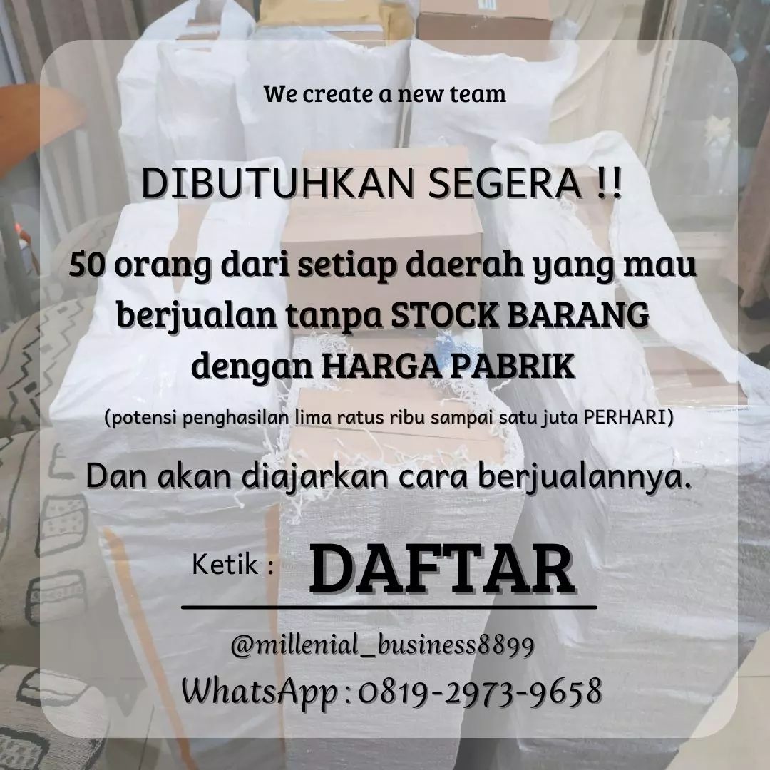 SLOT TERBATAS !!!! Langsung follow  @millenial_business8899 sebelum post ini dih...
