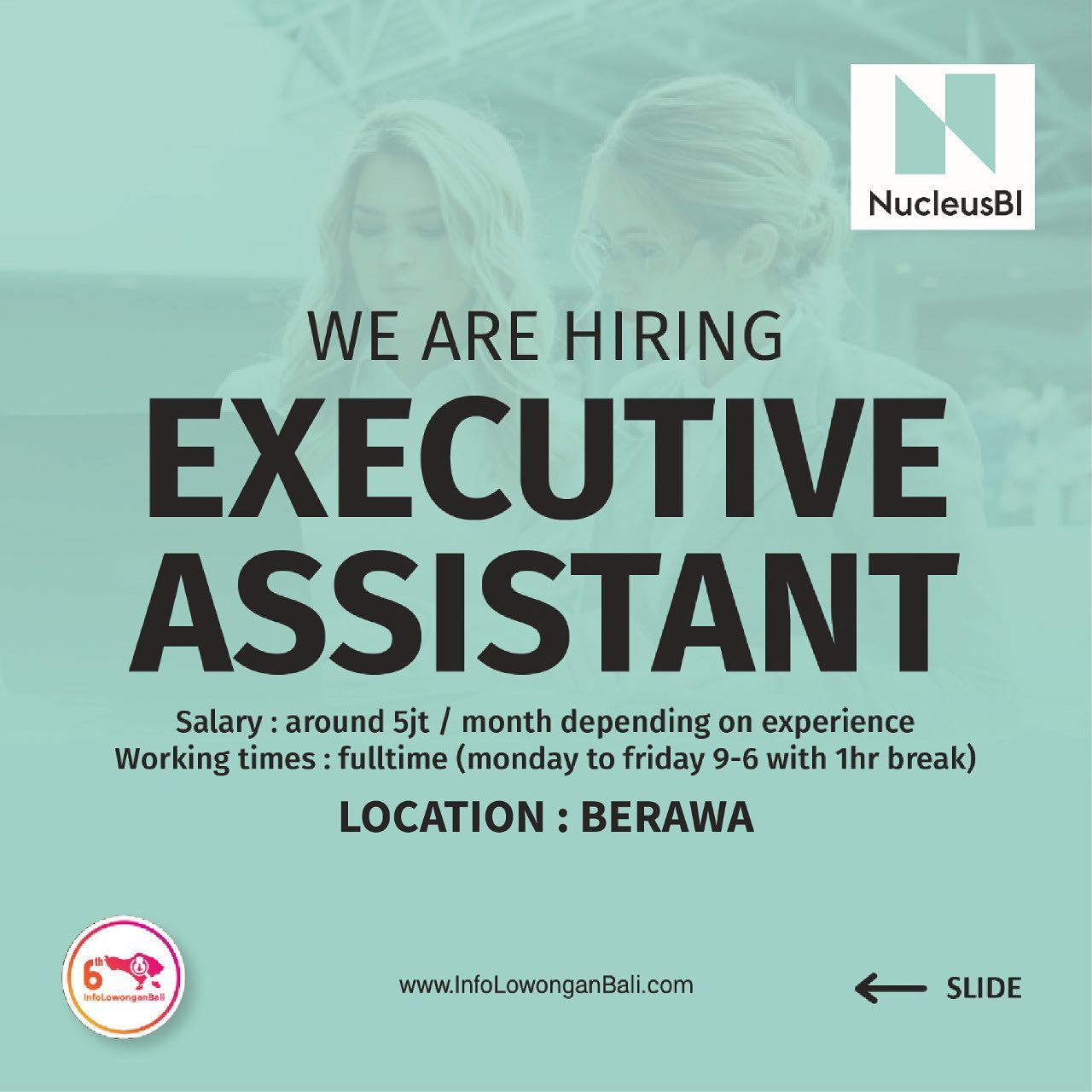 We are hiring Executive Assistant for NucleusBI
.
Looking for someone who has ex...