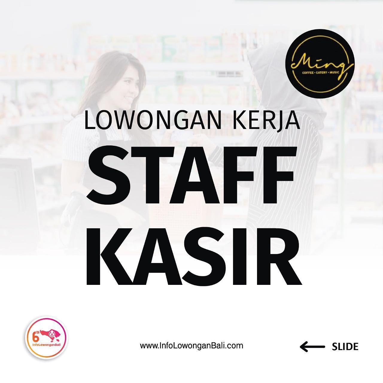 Dibutuhkan segera staff kasir untuk @ming_coffeeandeatery
.
Kriteria :
- Wanita
...