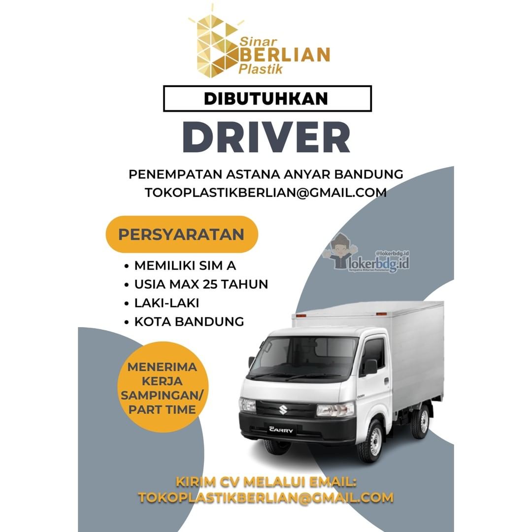 SINAR BERLIAN PLASTIK

WE ARE HIRING
- DRIVER 

PERSYARATAN :
• MEMILIKI SIM A
•...