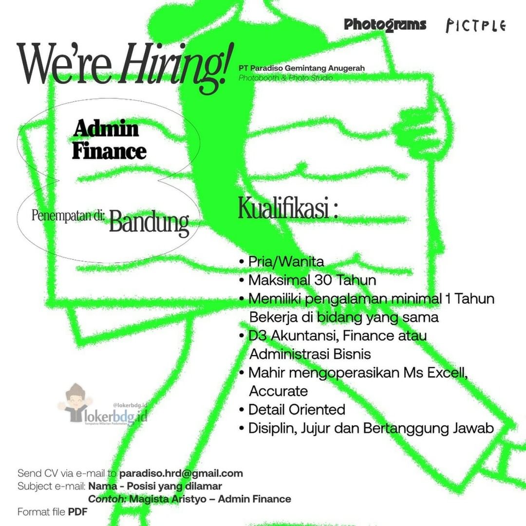 PT. Paradiso Gemintang Anugerah

We are hiring
- Purchasing Inventory
- Admin Fi...
