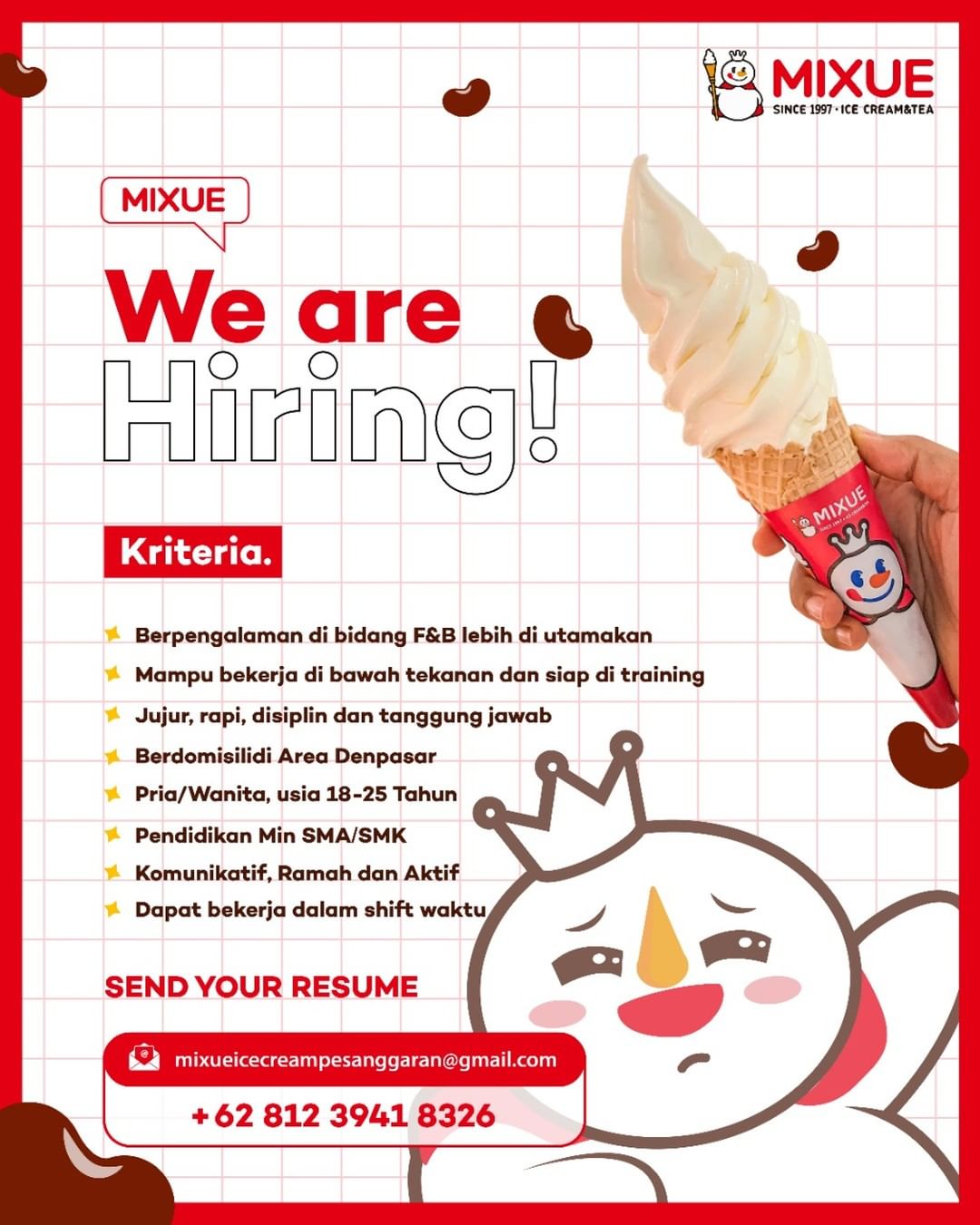 Hai! Mixue Pesanggaran @mixue.pesanggaran sebentar lagi buka nih 

Buat teman-te...