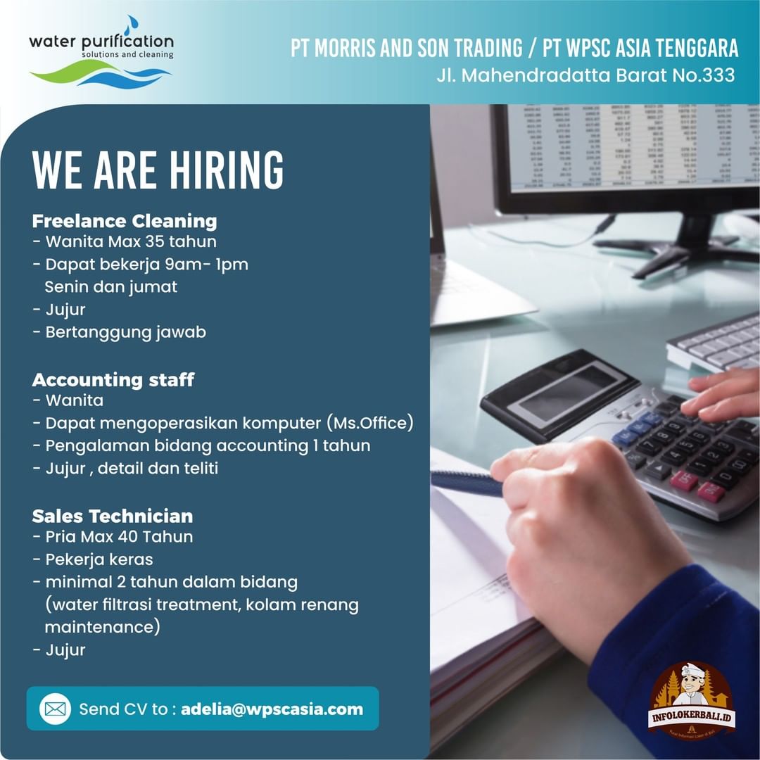 PT MORRIS and SON TRADING / PT WPSC ASIA TENGGARA
Jl. Mahendradatta Barat No.333...